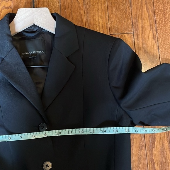 NWOT Banana Republic | Black Riding Jacket Wool Blend Equestrian Acadamia Sz 4 - Picture 8 of 9